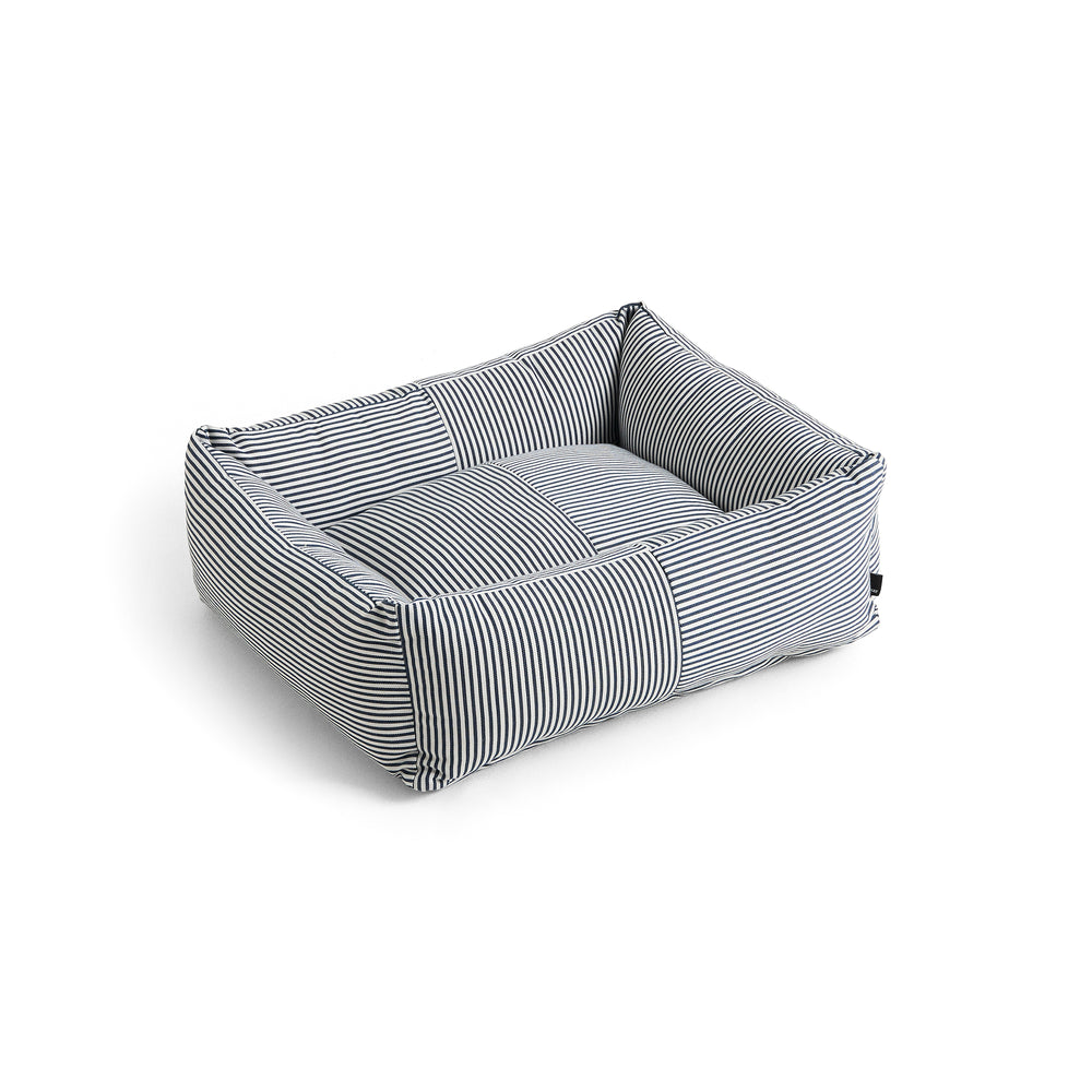 HAY - Dogs Hundebett | Zip / S / blau/weiße Streifen