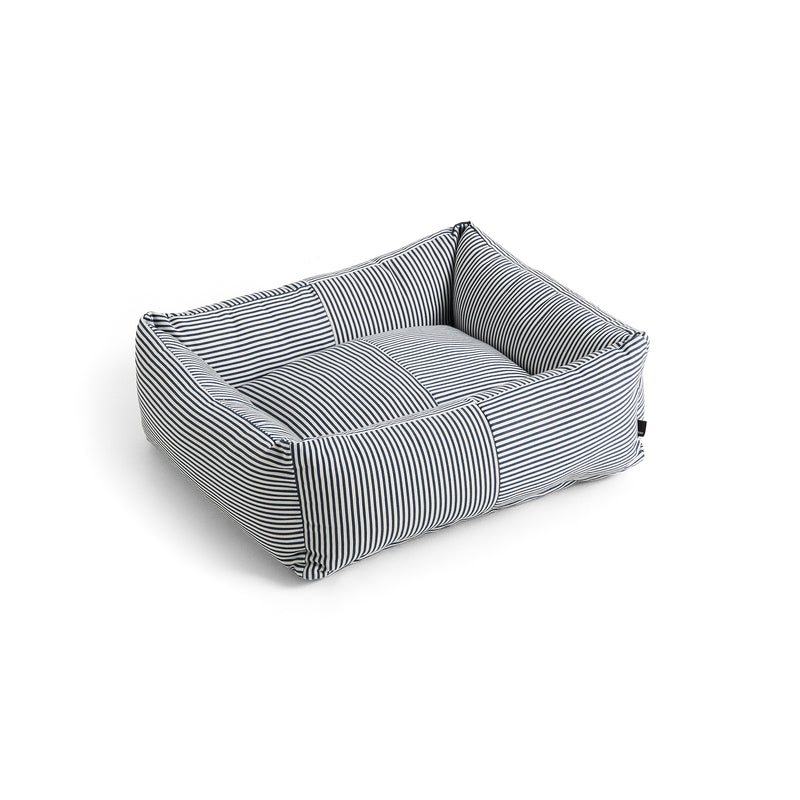 HAY - Dogs Hundebett | Zip / S / blau/weiße Streifen