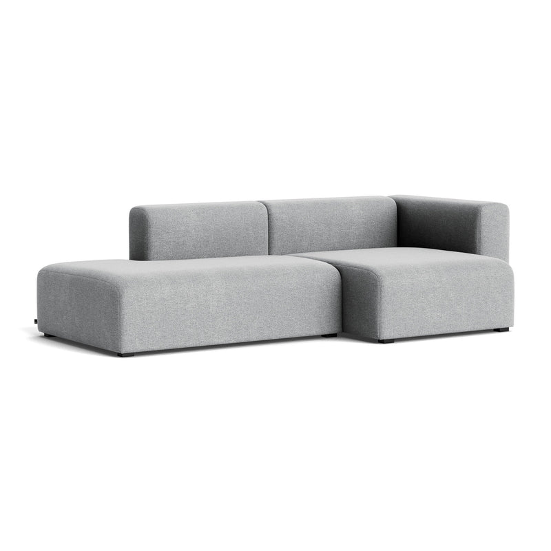 HAY - Mags Sofa 2,5-Sitzer | Kvadrat Hallingdal 65 hellgrau (130) / Armlehne rechts / Kombination 3