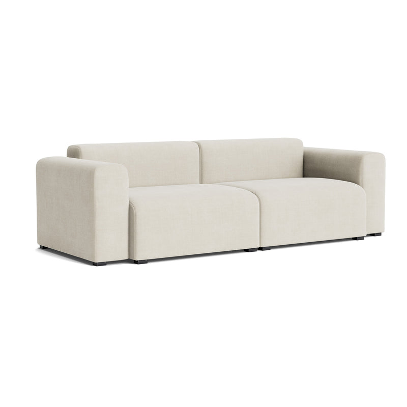 HAY - Mags Sofa 2,5-Sitzer mit niedriger Armlehne | Linara creme (440) / Armlehne beidseitig / Kombination 1