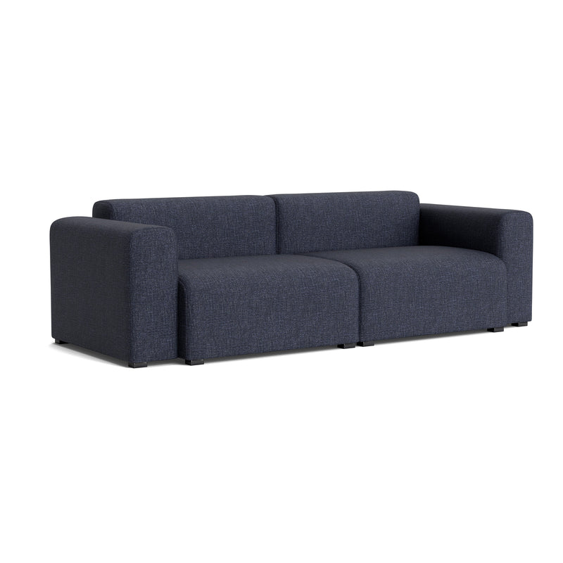 HAY - Mags Sofa 2,5-Sitzer mit niedriger Armlehne | Overlap dunkelgrau (03) / Armlehne beidseitig / Kombination 1