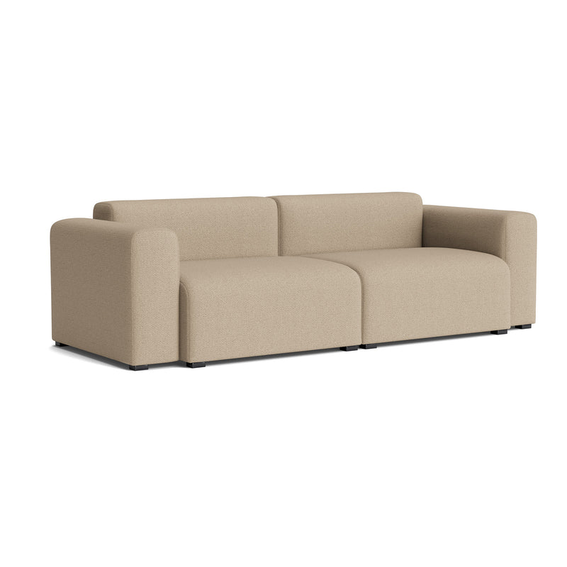 HAY - Mags Sofa 2,5-Sitzer mit niedriger Armlehne | Maglia warm grey / Armlehne beidseitig / Kombination 1