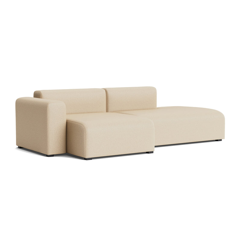 HAY - Mags Sofa 2,5-Sitzer mit niedriger Armlehne | Kvadrat Hallingdal 65 beige (220) / Armlehne links / Kombination 3