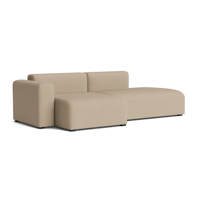 HAY - Mags Sofa 2,5-Sitzer mit niedriger Armlehne | Maglia warm grey / Armlehne links / Kombination 3