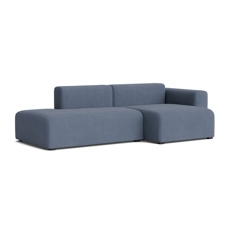 HAY - Mags Sofa 2,5-Sitzer mit niedriger Armlehne | Linara blau (198) / Armlehne rechts / Kombination 3