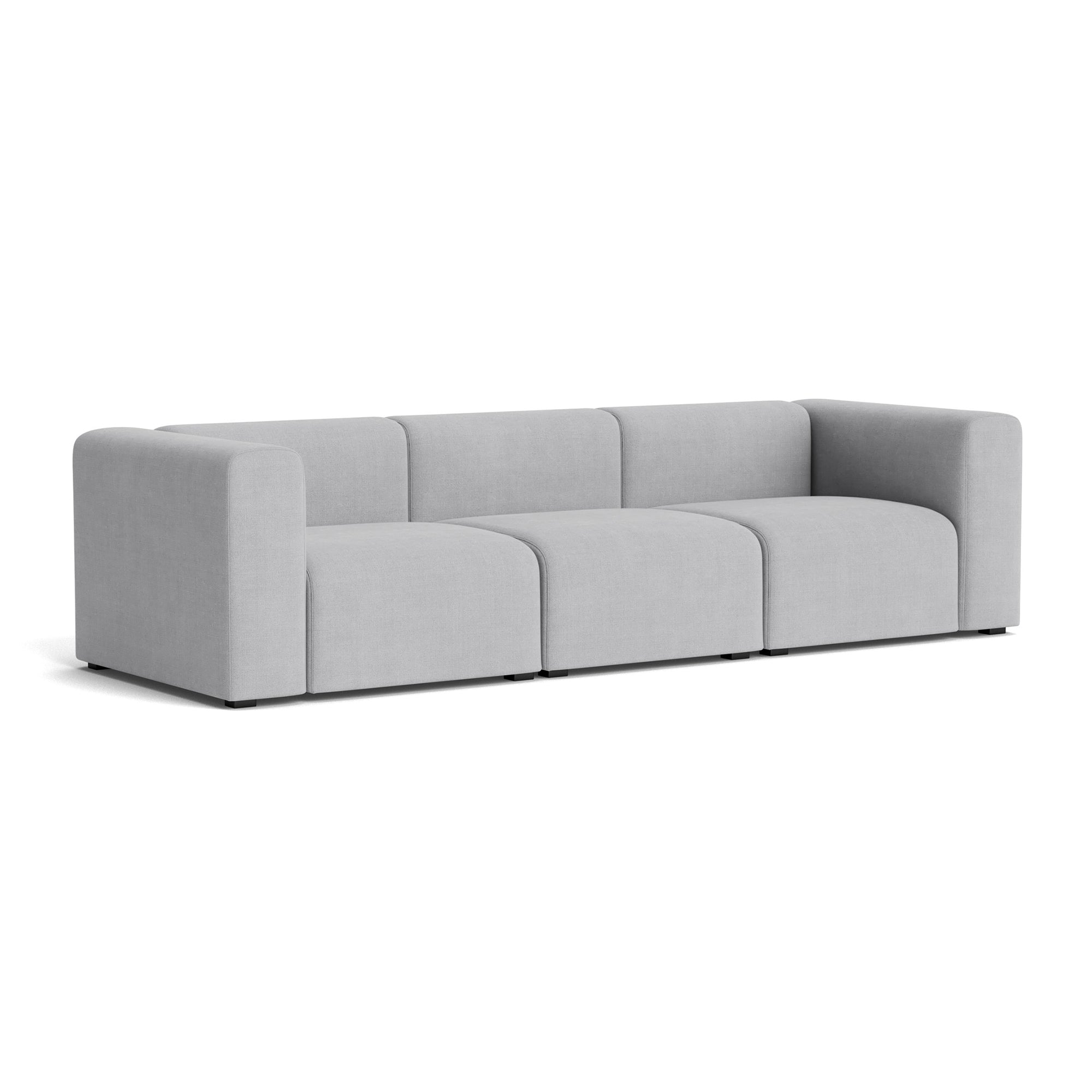 HAY - Mags Sofa 3-Sitzer | Linara hellgrau (443) / Armlehne beidseitig / Kombination 1
