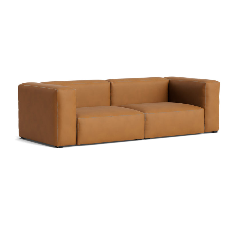 HAY - Mags Soft Sofa 2,5-Sitzer | Leder Sense Cognac / Armlehne beidseitig / Kombination 1