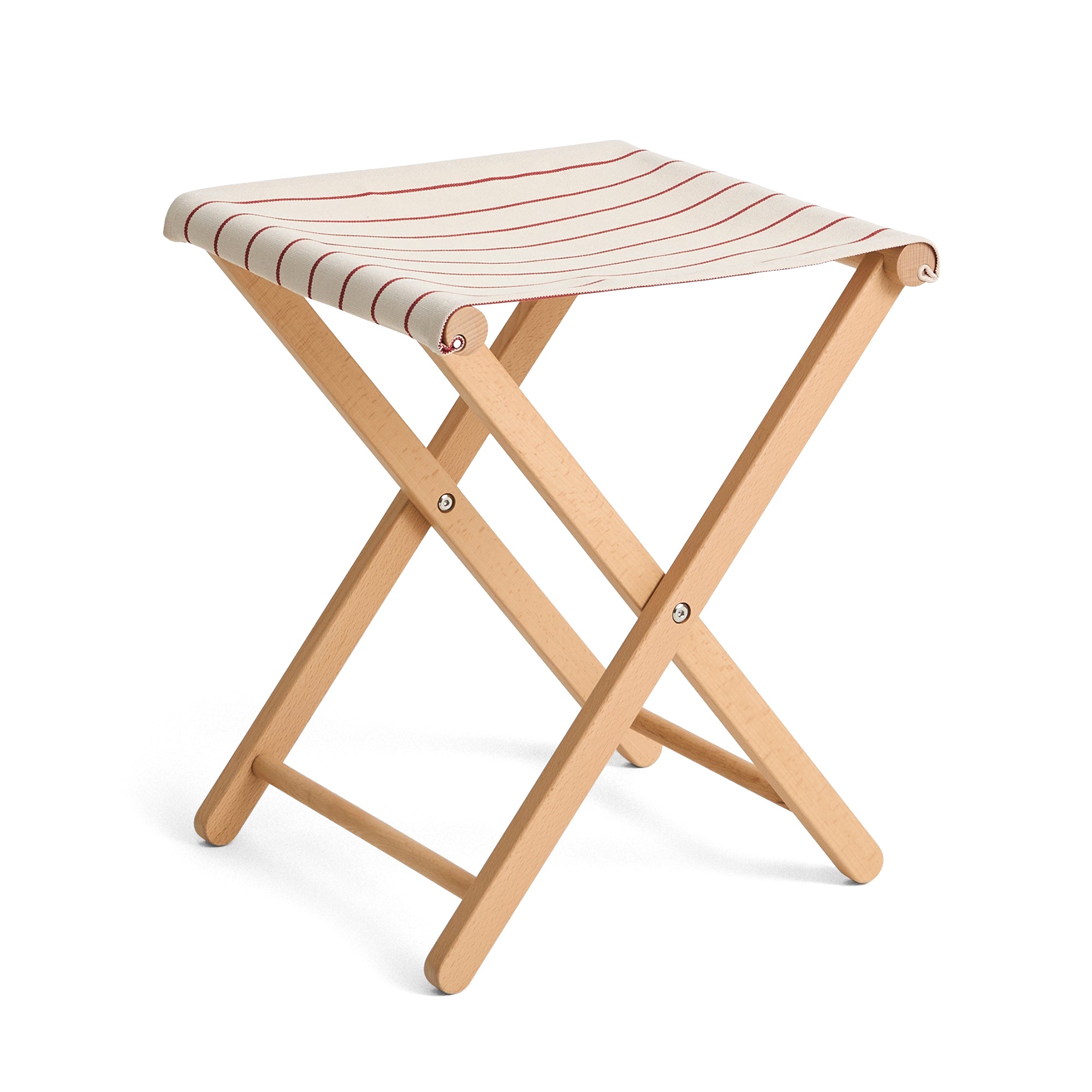 HAY - Outdoor Market Klapphocker | beige with red stripe