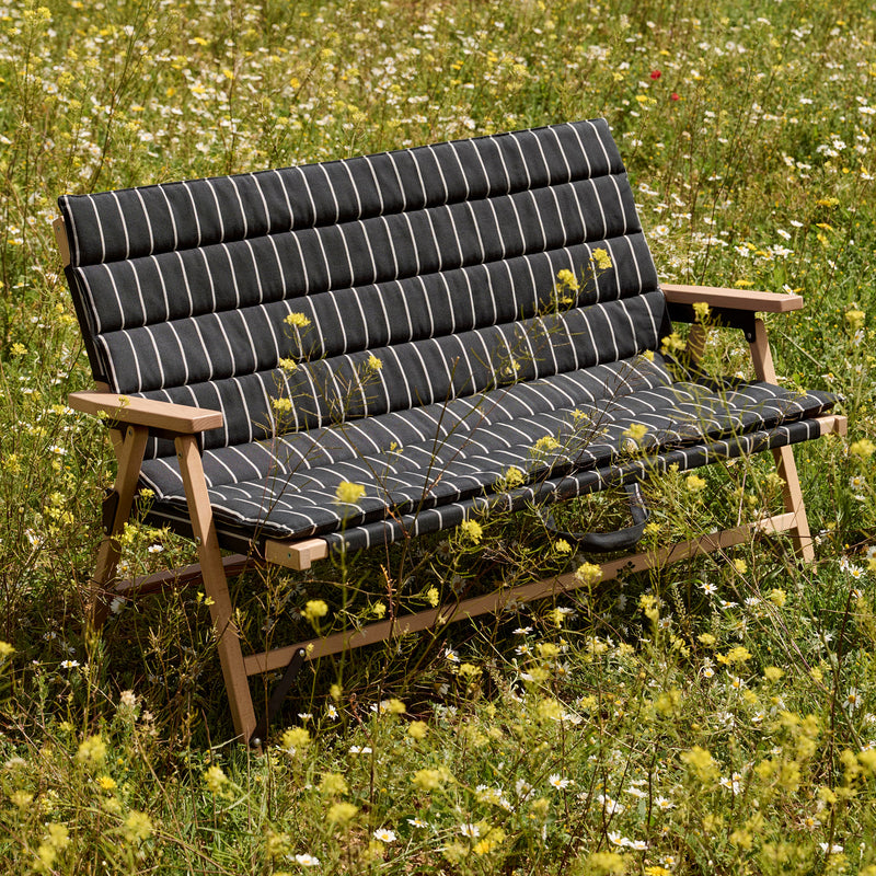 HAY - Outdoor Market Klappsofa | black with beige stripe