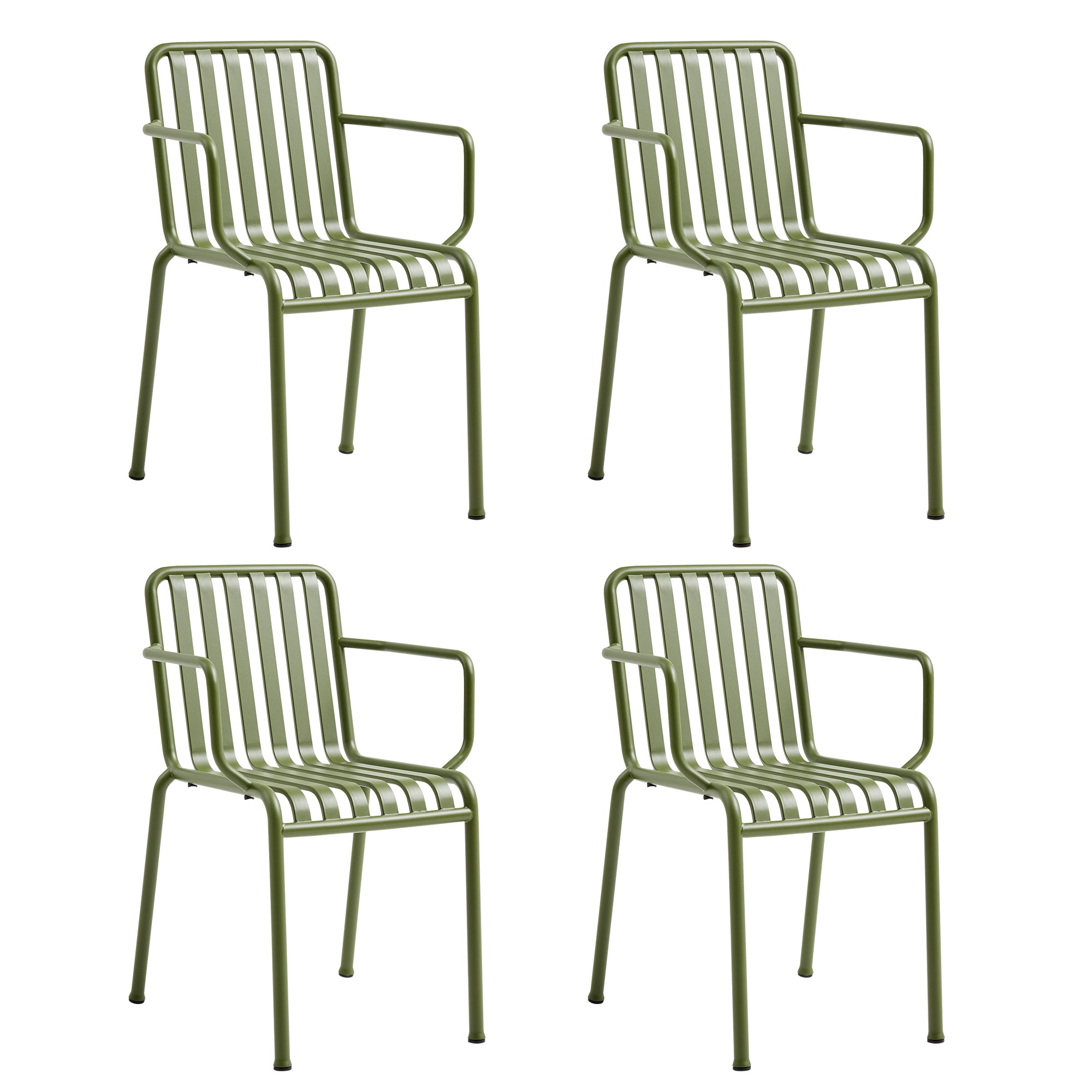 HAY - Palissade Armlehnenstuhl Set | olive
