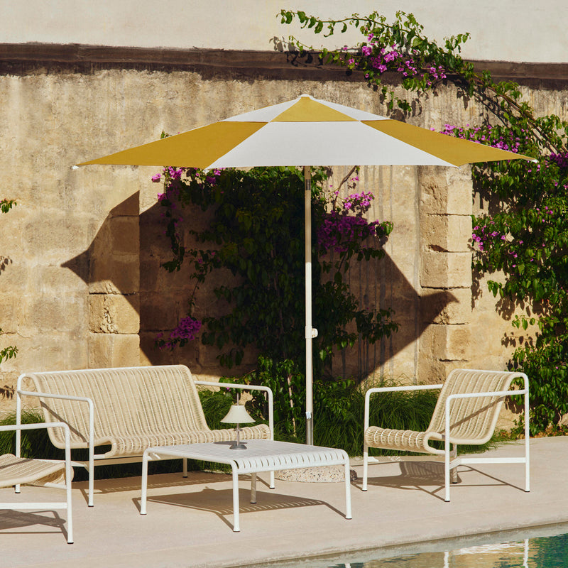 HAY - Terrazza Sonnenschirm | Ø 300 x H170-235 cm / off-white and ochre