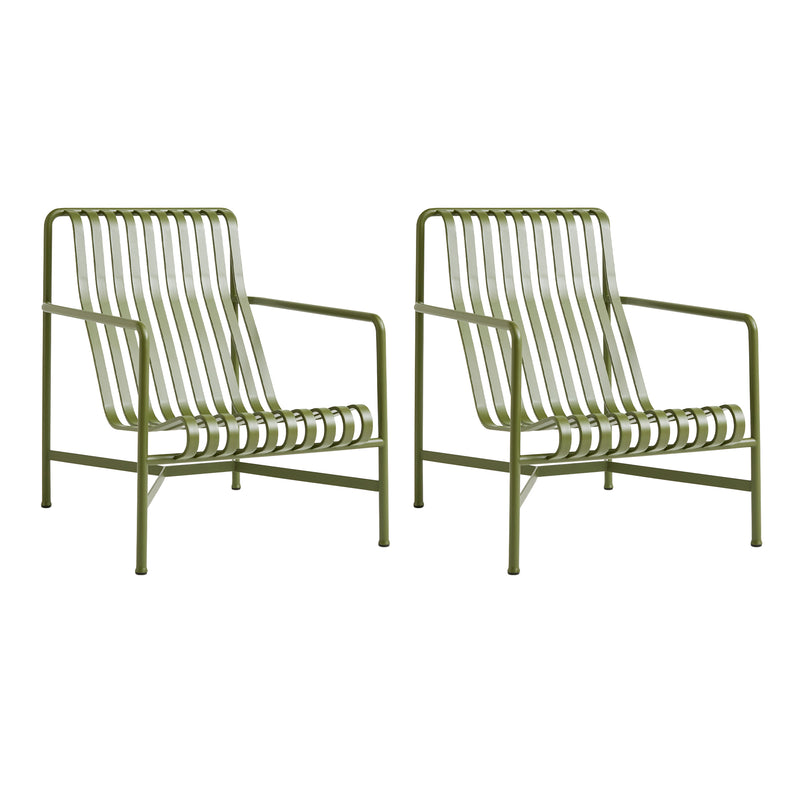 HAY - Palissade Lounge Chair High Set | olive