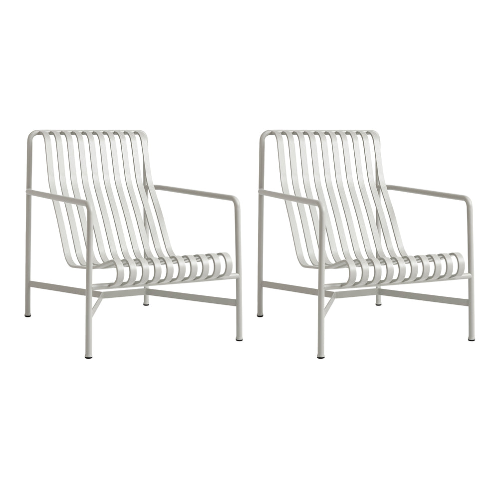 HAY - Palissade Lounge Chair High Set | hellgrau