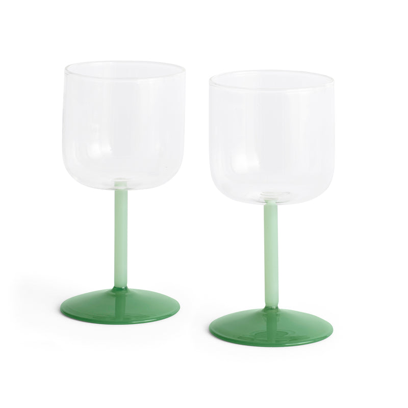 HAY - Tint Weinglas | klar/jade light green/jade dark green