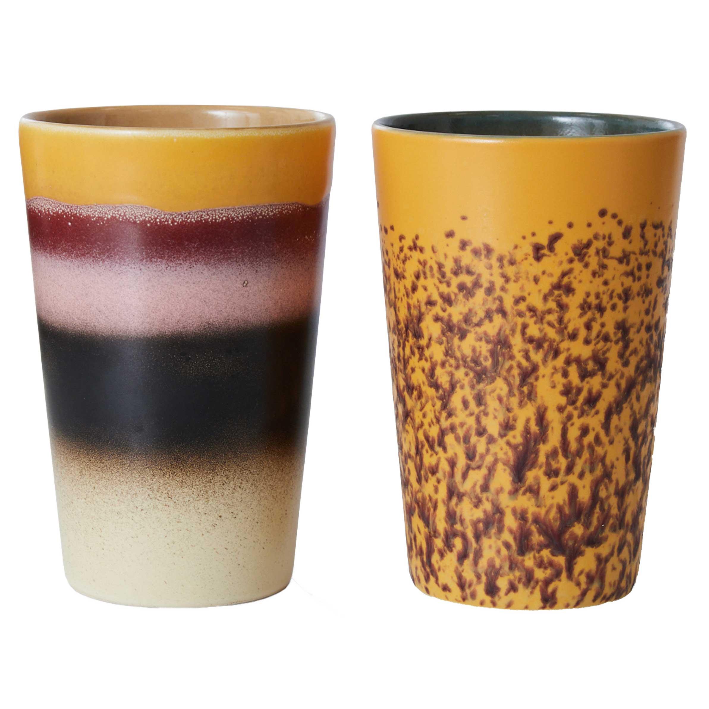 HKliving - 70's Teebecher | 2er-Set / beach