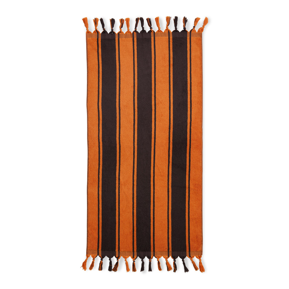 HKliving - 1965 Badetuch | orange/braun