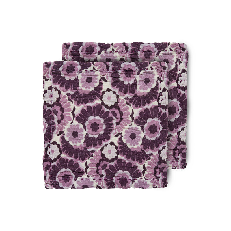 HKliving - Baumwollservietten | floral burgundy