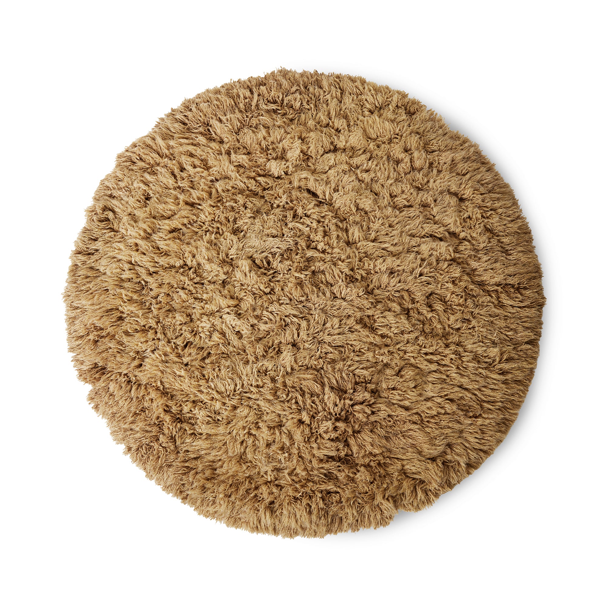 HKliving - Fluffy Teppich | Ø 200 cm / caramel