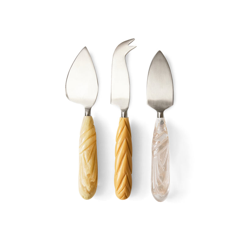 HKliving - Käsemesser-Set | cream