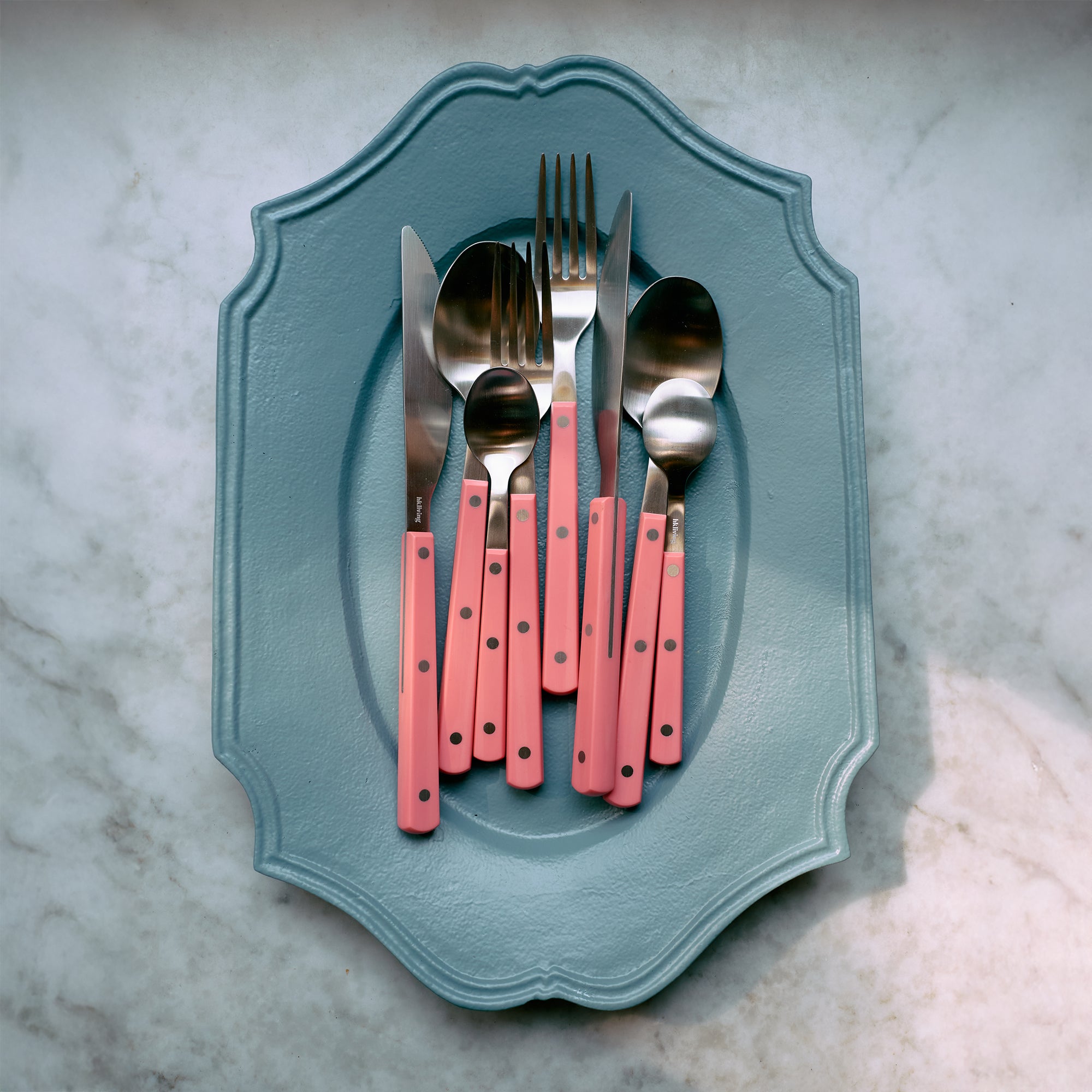 HKliving - New Classics Serviertablett | soft blue