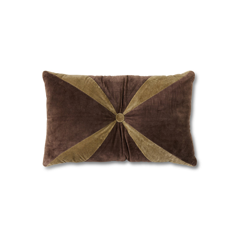 HKliving - Samt-Kissen | 50 x 30 cm / braun