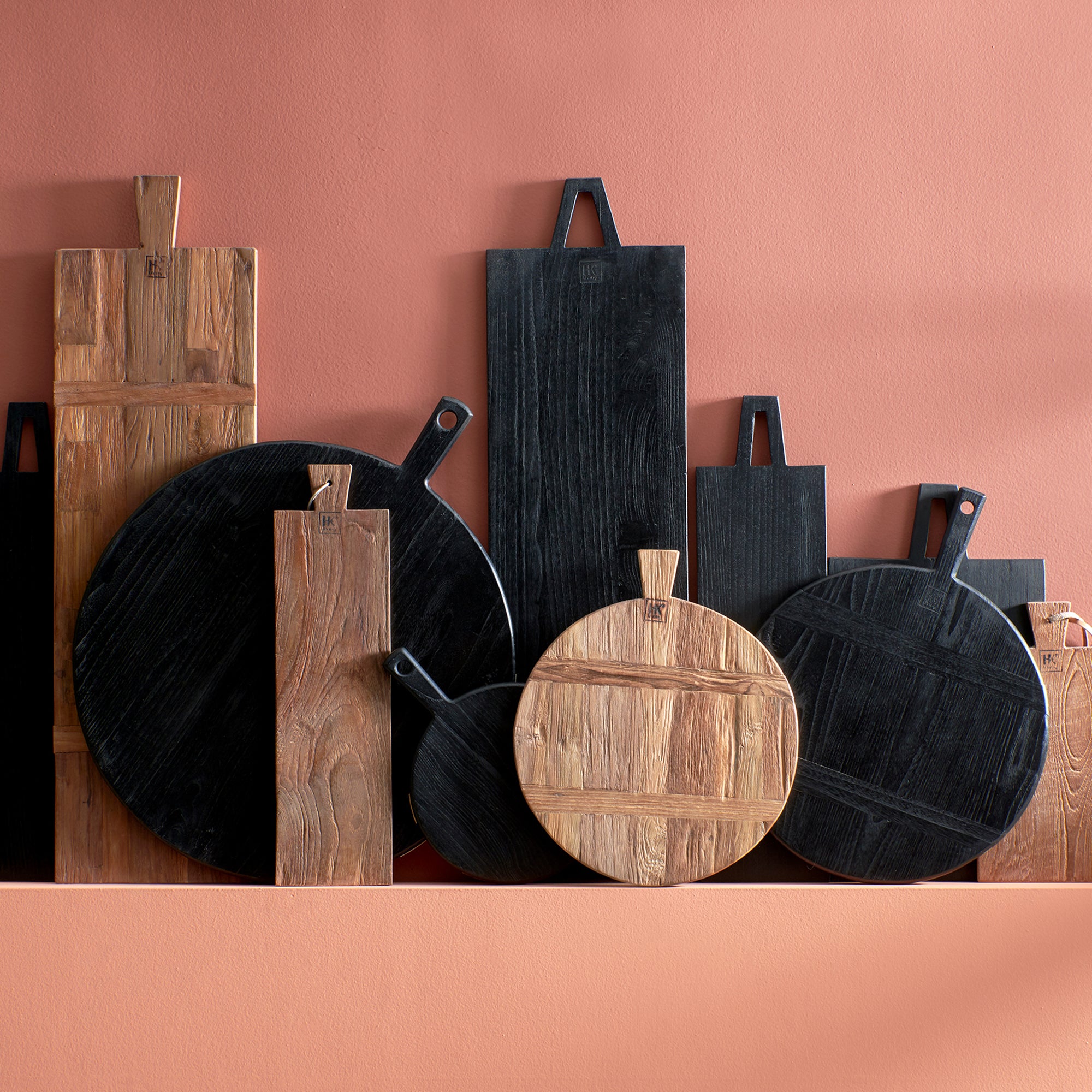 HKliving - Teak Servierbrett 3er-Set