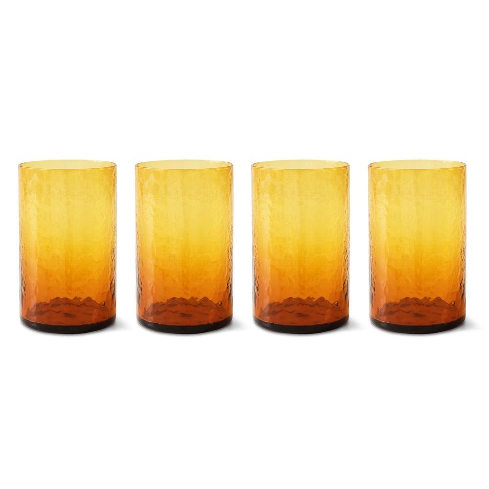 HKliving - Tube Trinkglas | amber