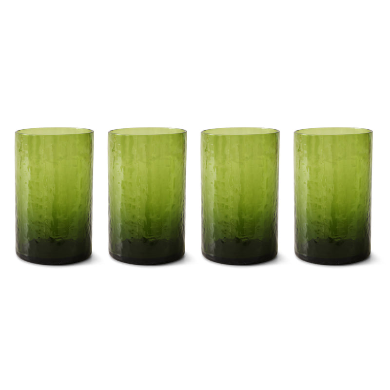 HKliving - Tube Trinkglas | olive