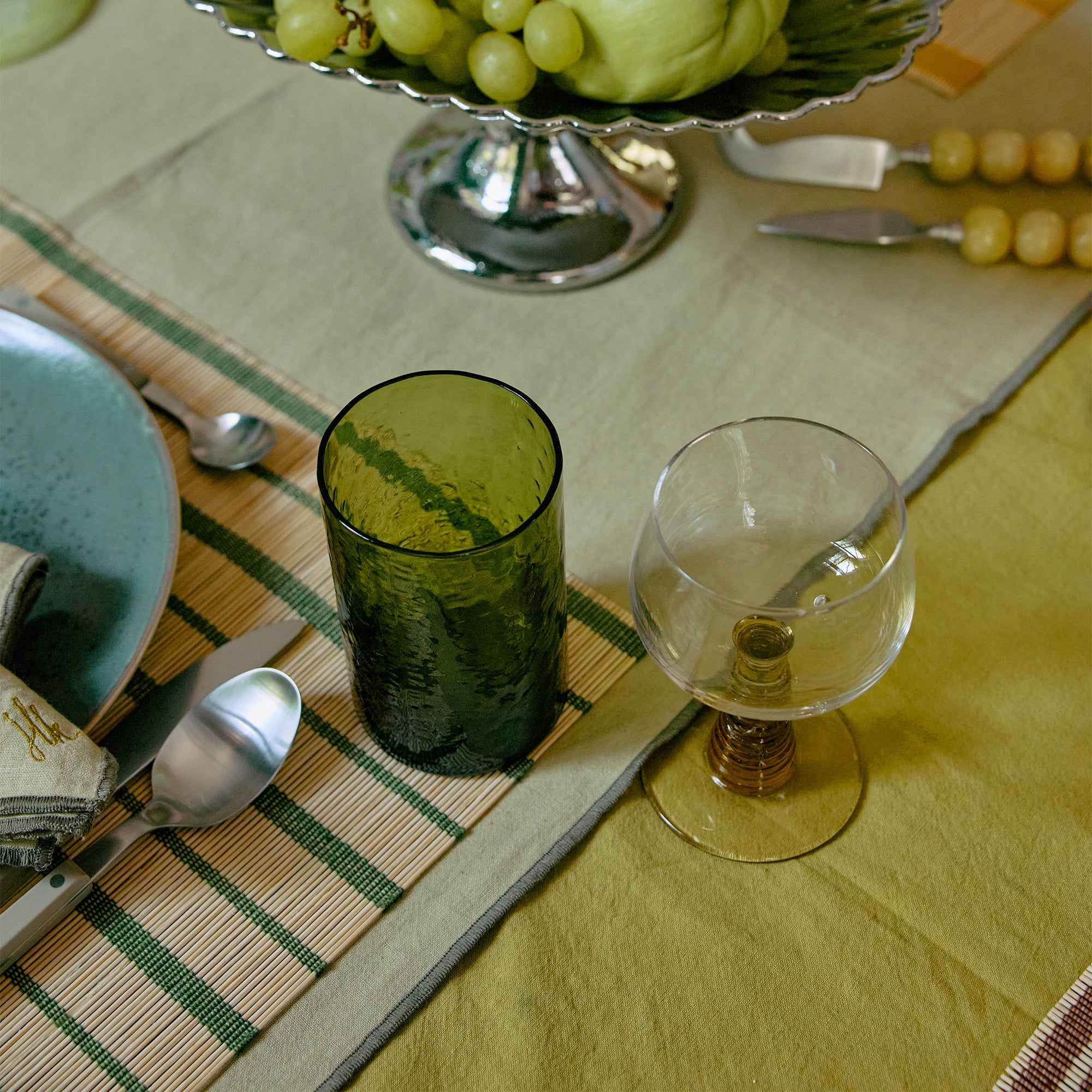 HKliving - Tube Trinkglas | olive