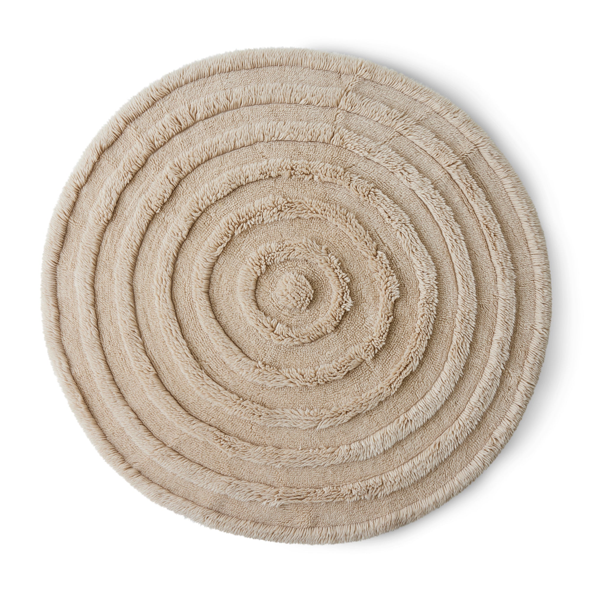 HKliving - Wollteppich rund | cream