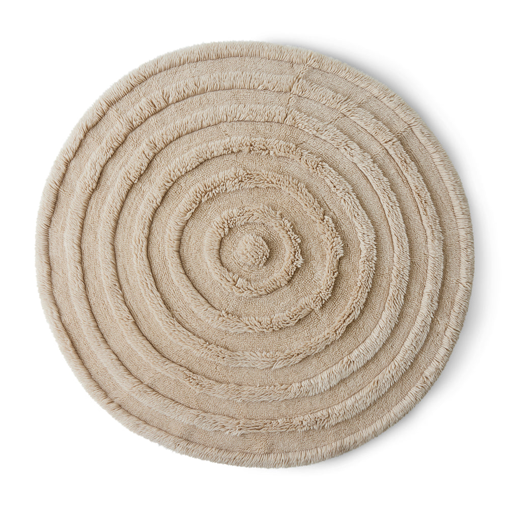 HKliving - Wollteppich rund | cream