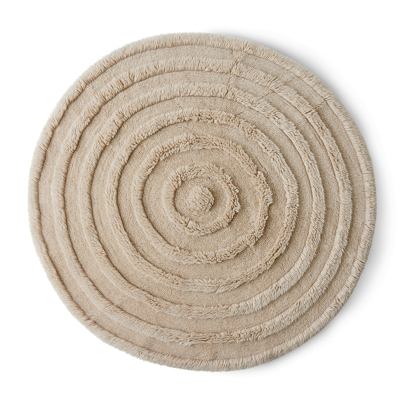 HKliving - Wollteppich rund | cream