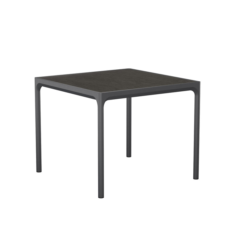HOUE - FOUR Outdoor Tisch | 90 x 90 cm / dunkelgrau/graphit
