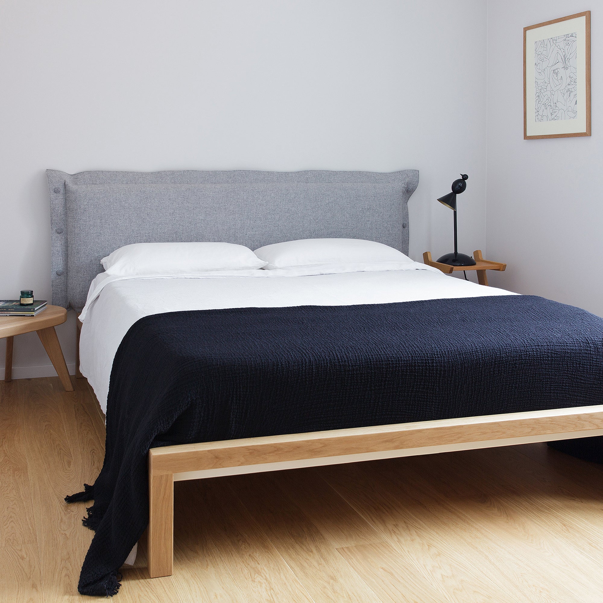 Hans Hansen - Pure Bett mit Polsterkopfteil | 180 cm