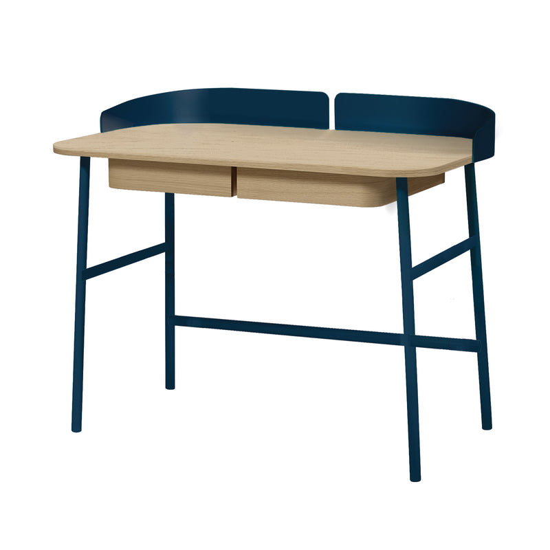 Hartô - Schreibtisch Victor | Eiche natur/blau