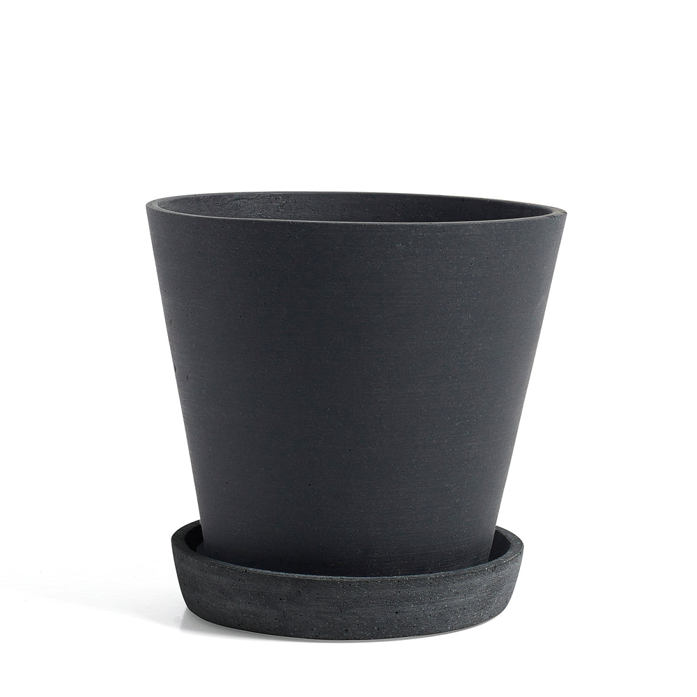 HAY - Blumentopf mit Untersetzer | L / schwarz