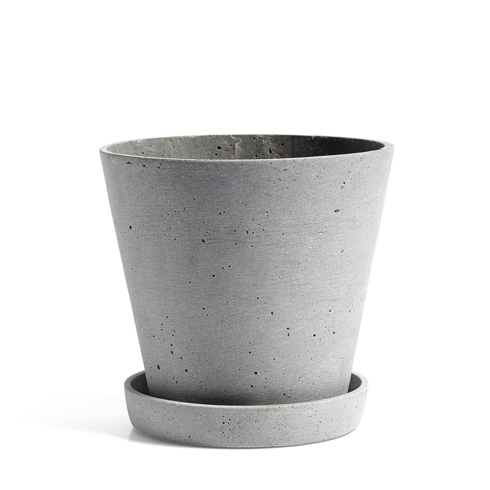 HAY - Blumentopf mit Untersetzer | L / grau