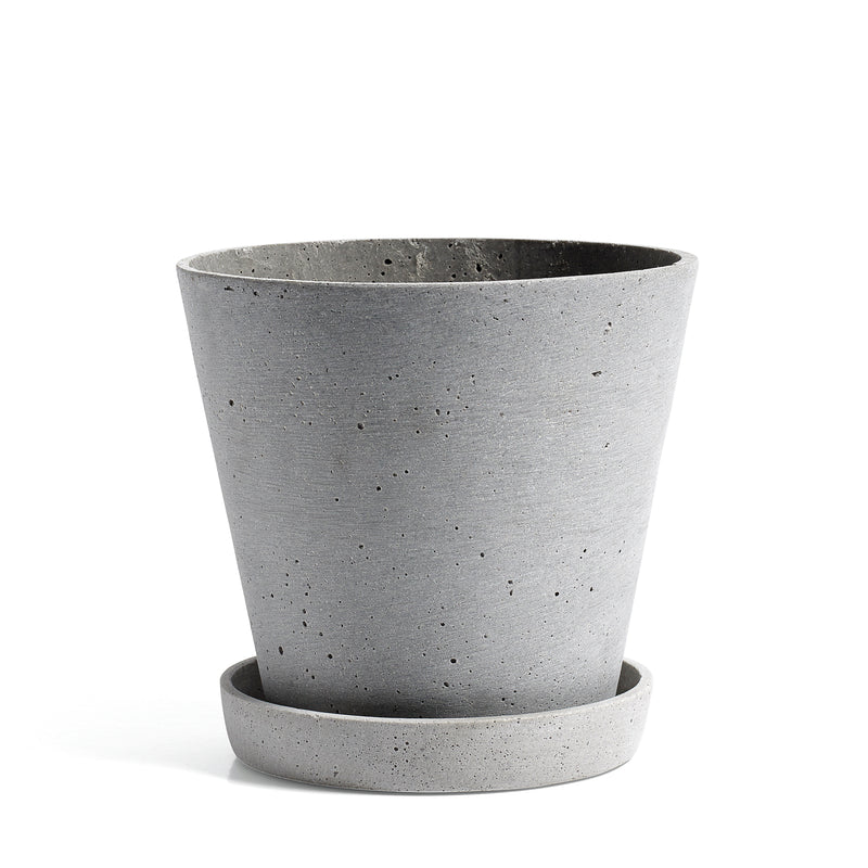 HAY - Blumentopf mit Untersetzer | L / grau
