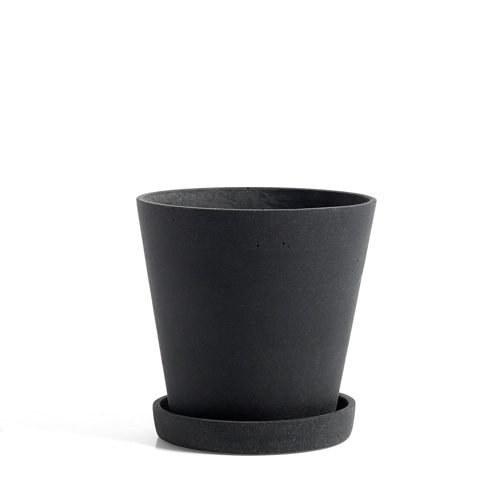 HAY - Blumentopf mit Untersetzer | M / schwarz