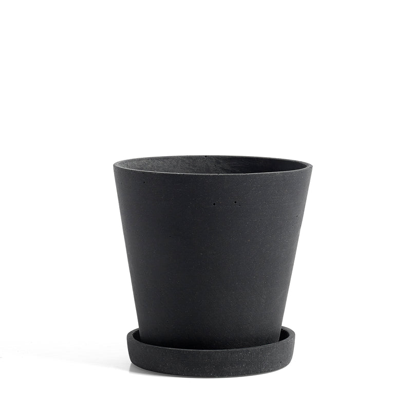 HAY - Blumentopf mit Untersetzer | M / schwarz