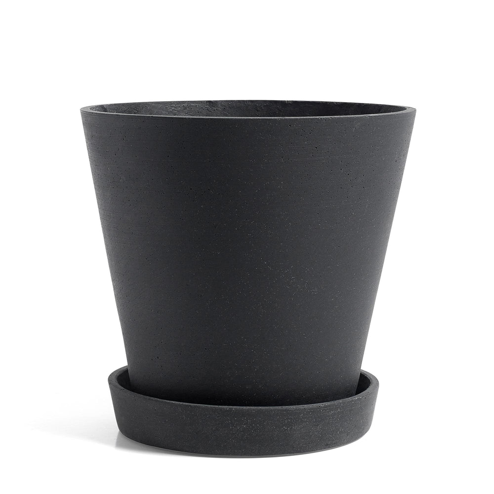 HAY - Blumentopf mit Untersetzer | XL / schwarz