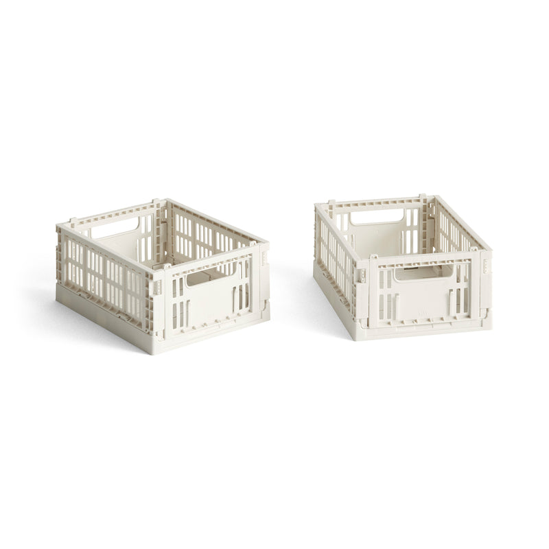 HAY - Colour Crate Korb Mini recycled | off white