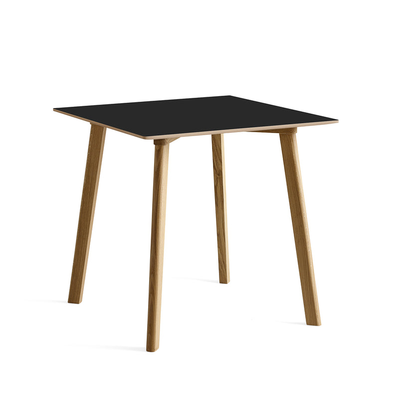 HAY - Copenhague CPH Deux 210 Esstisch | 75 x 75 cm / Eiche matt lackiert/Laminat ink black