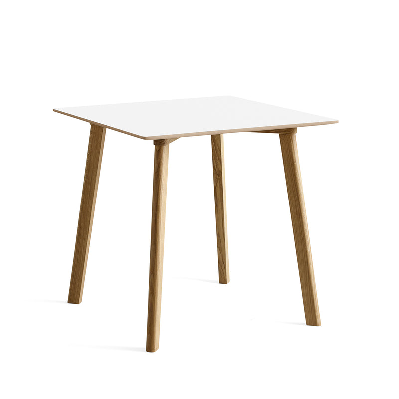 HAY - Copenhague CPH Deux 210 Esstisch | 75 x 75 cm / Eiche matt lackiert/Laminat pearl white