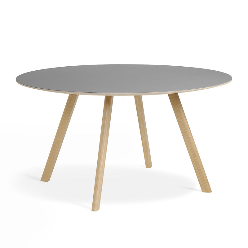 HAY - Copenhague CPH25 Esstisch (rund) | Ø 140 cm / Linoleum grau