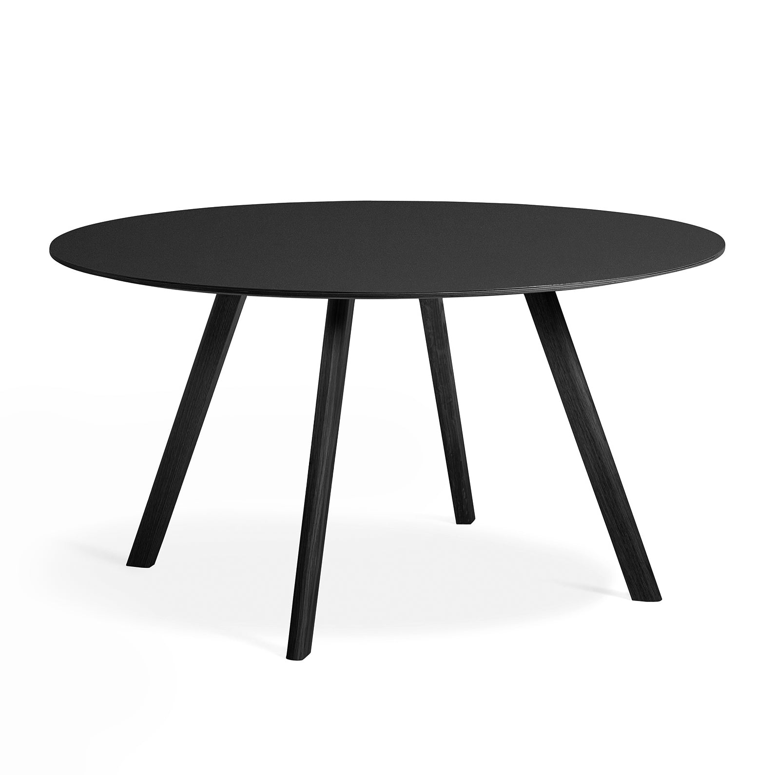 HAY - Copenhague CPH25 Esstisch (rund) | Ø 140 cm / Laminat schwarz