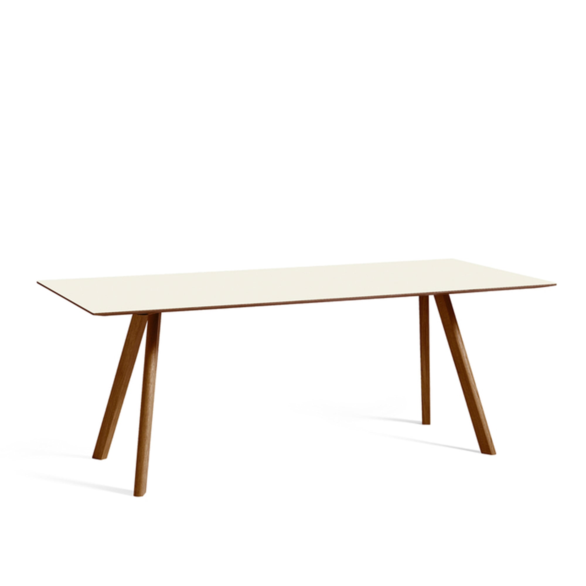 HAY - Copenhague CPH30 Esstisch | 200 x 90 cm / off-white / Walnuss lackiert