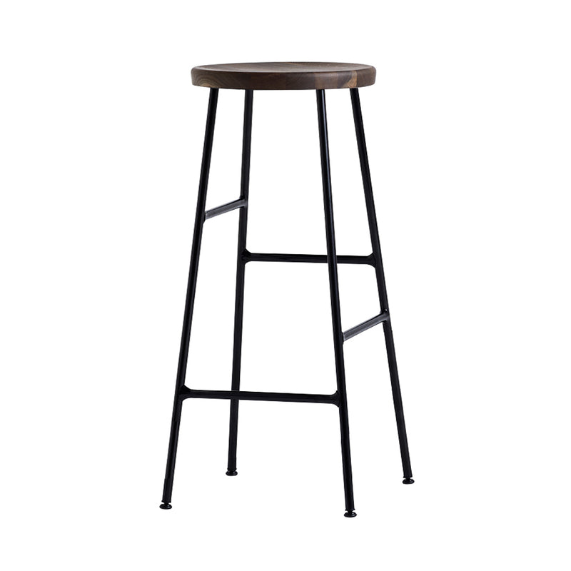 HAY - Cornet Barhocker | H 75 cm / Räuchereiche / pulverbeschichtet soft black