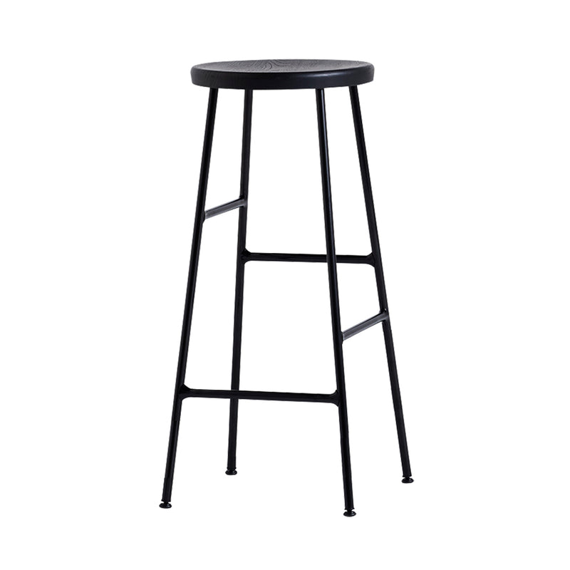 HAY - Cornet Barhocker | H 75 cm / Eiche schwarz / pulverbeschichtet soft black