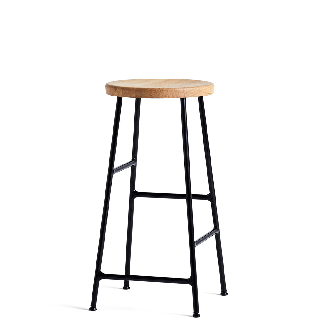 HAY - Cornet Barhocker | H 65 cm / Eiche geölt / pulverbeschichtet soft black